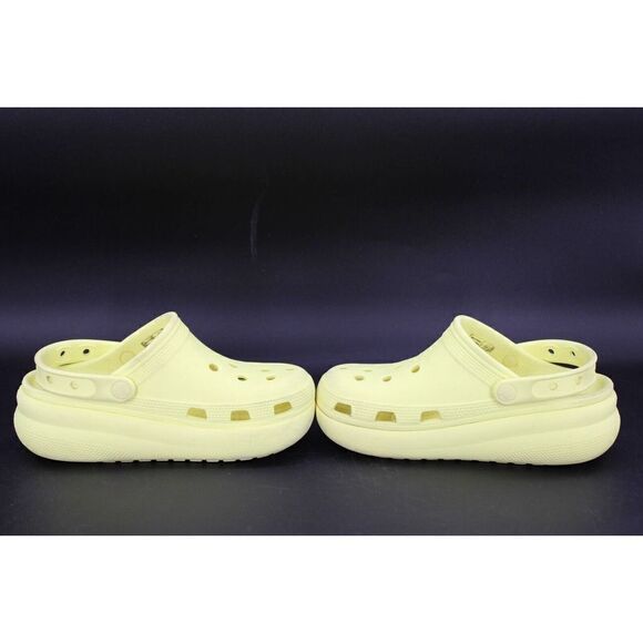 CROCS CLASSIC CRUSH CLOG iconic crocs wedge comfort in yellow Youth 3 Girls - Picture 7 of 11